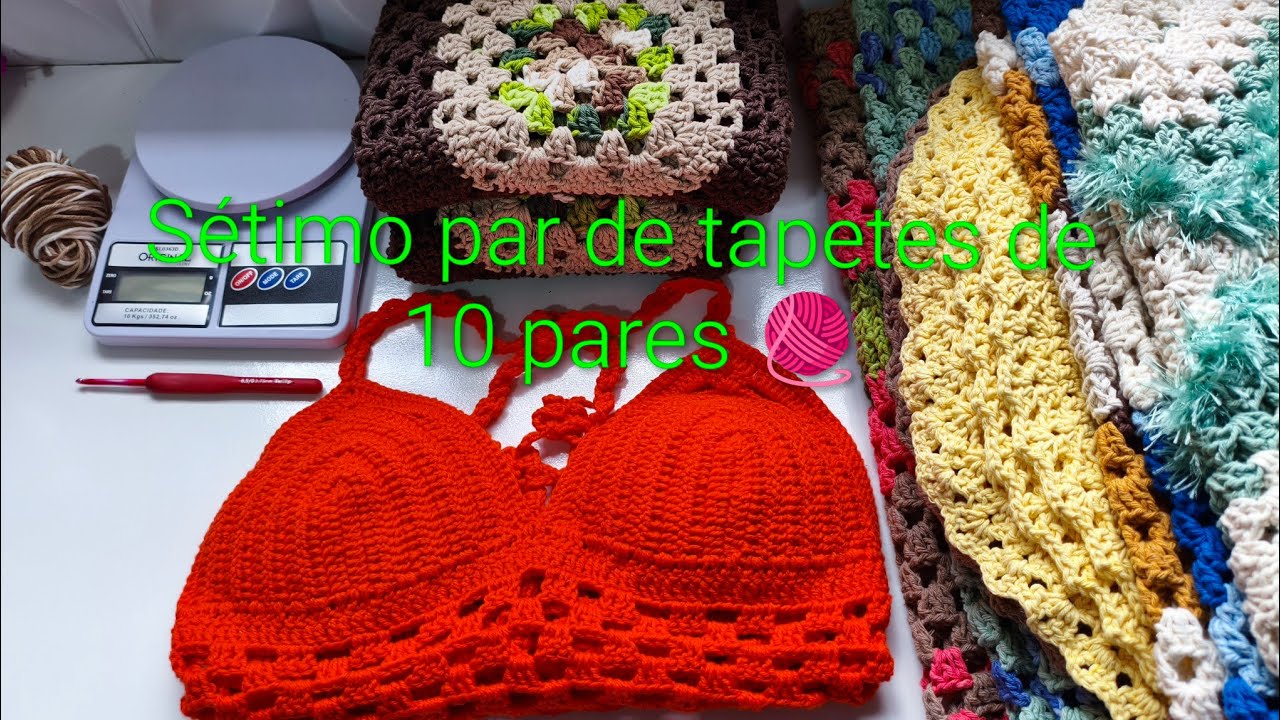 Sétimo par de tapetes de 10 pares+ o que restou da minha pronta entrega de 2025.