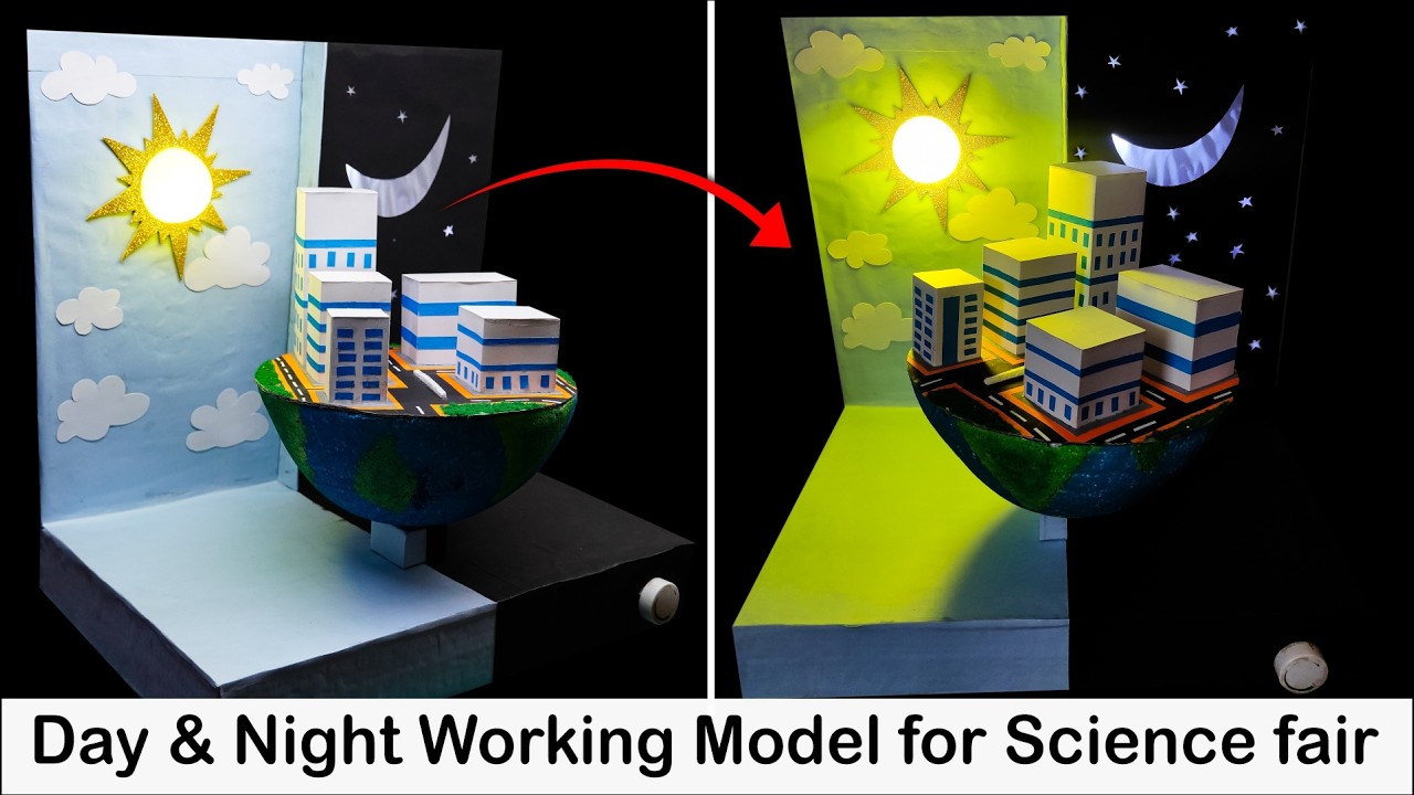 Day and night concept working model science project