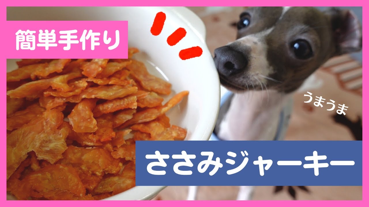 【犬のおやつ】超簡単！手作りささみジャーキー作ってみたよ★ 【イタグレ】Chicken Jerky For Dogs