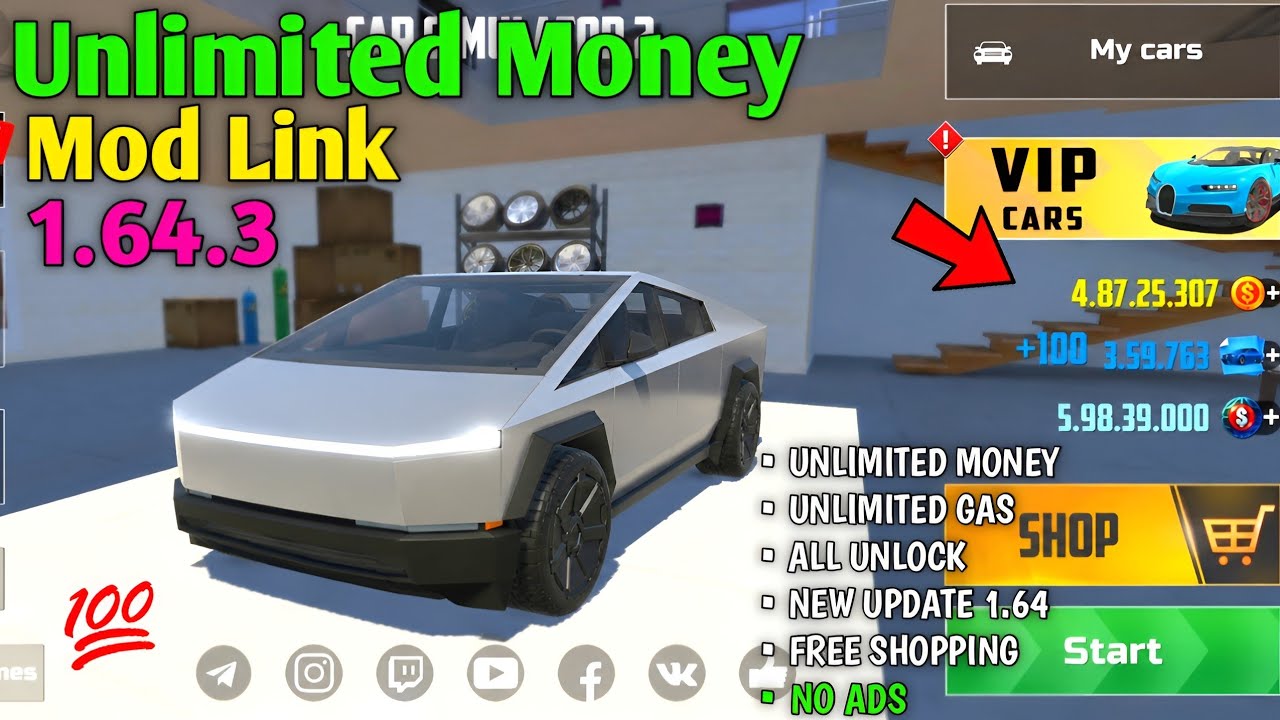 Car Simulator 2 New Update Mod Link 1.64.3 🤑 | Unlimited Money, Free Shopping, All Unlock