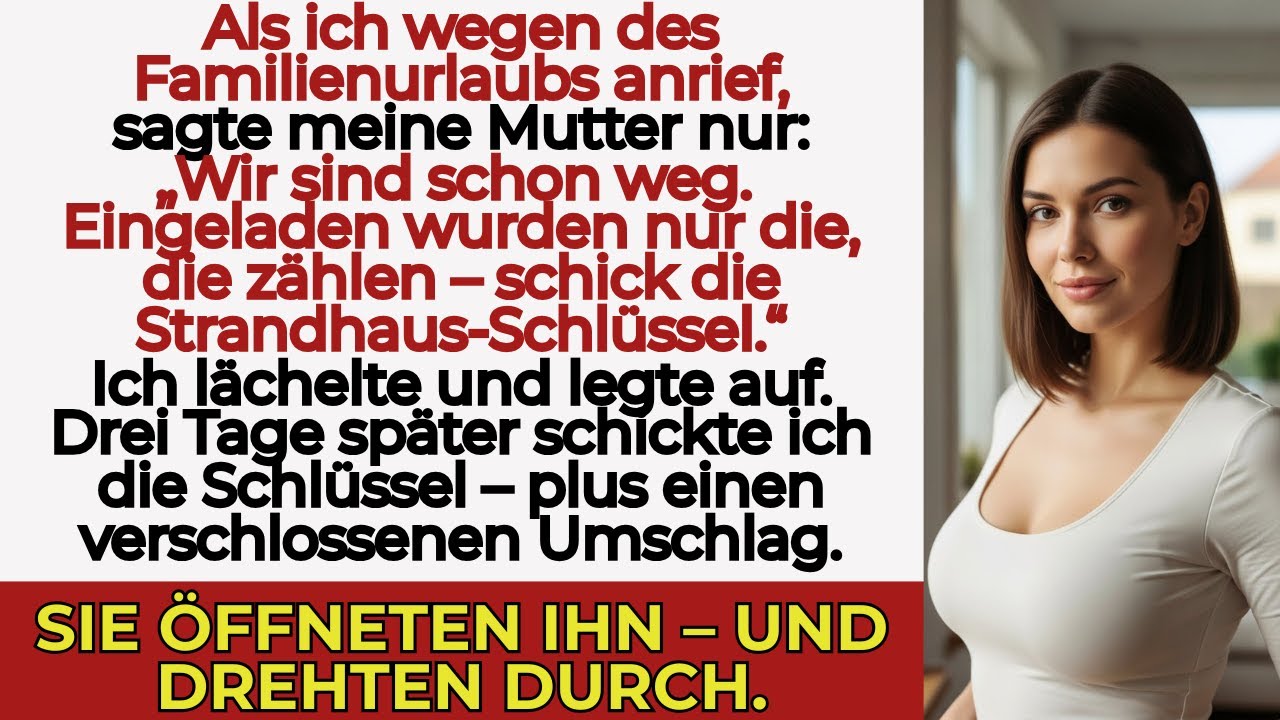 Meine Familie lud mich nicht zum Urlaub ein und wollte mein 8,5-Mio.-Haus — beim Dinner weinte sie…