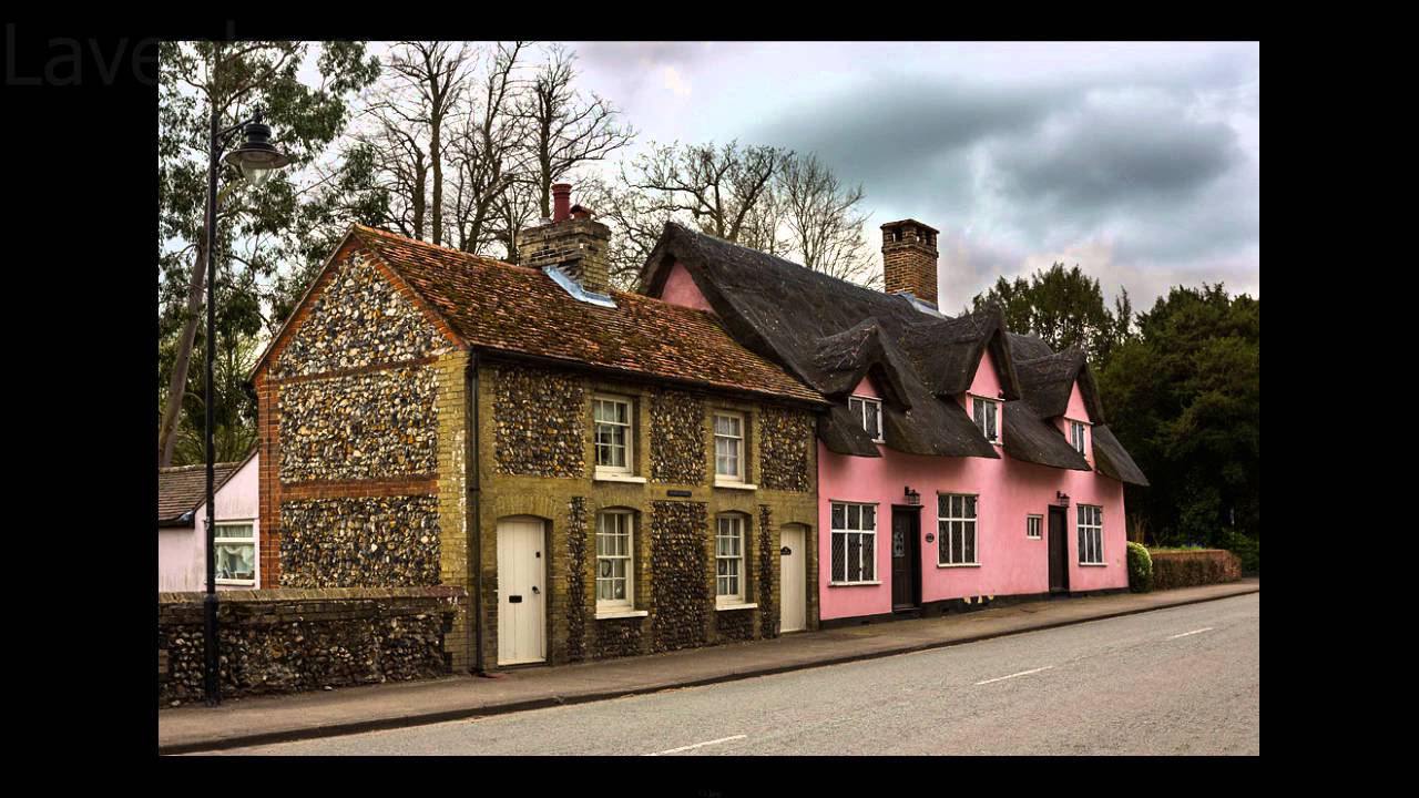 Half-timbered houses and St Peter and Paul's church  in Lavenham