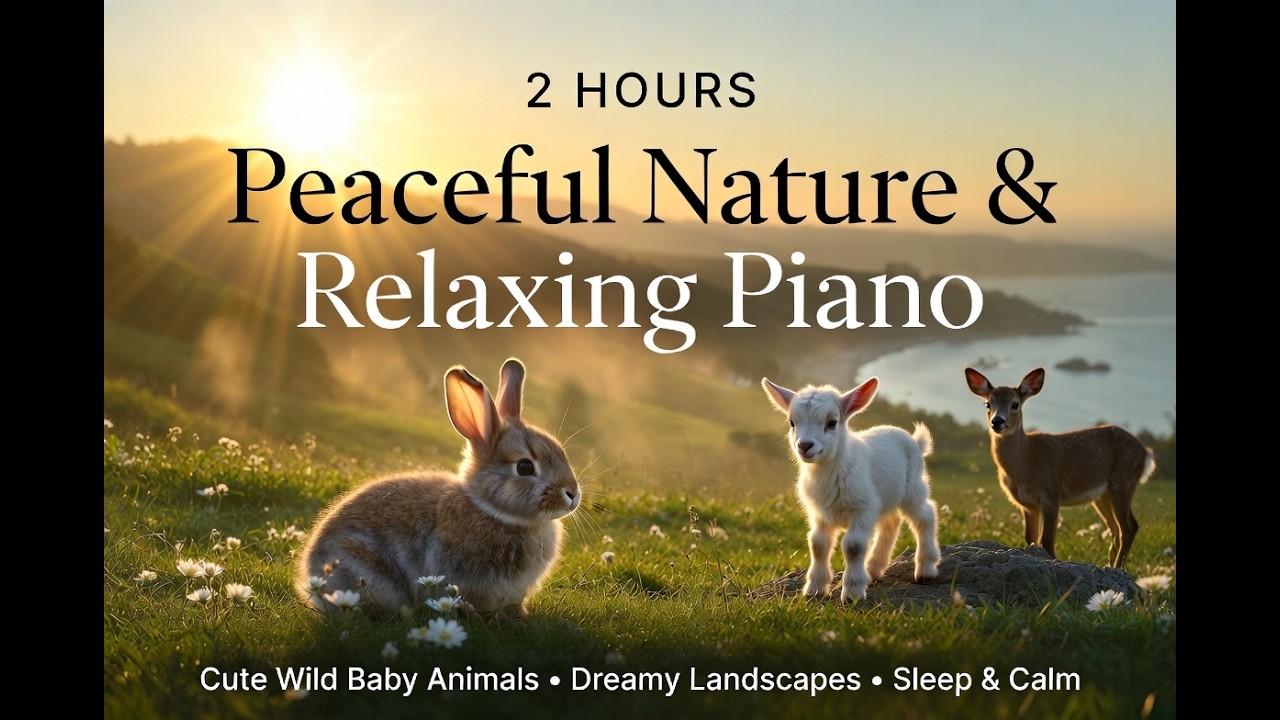 Dreamy Landscapes & Adorable Baby Animals: 2 Hours of Total Relaxation 🌿🐰🦌🐐 | 4K