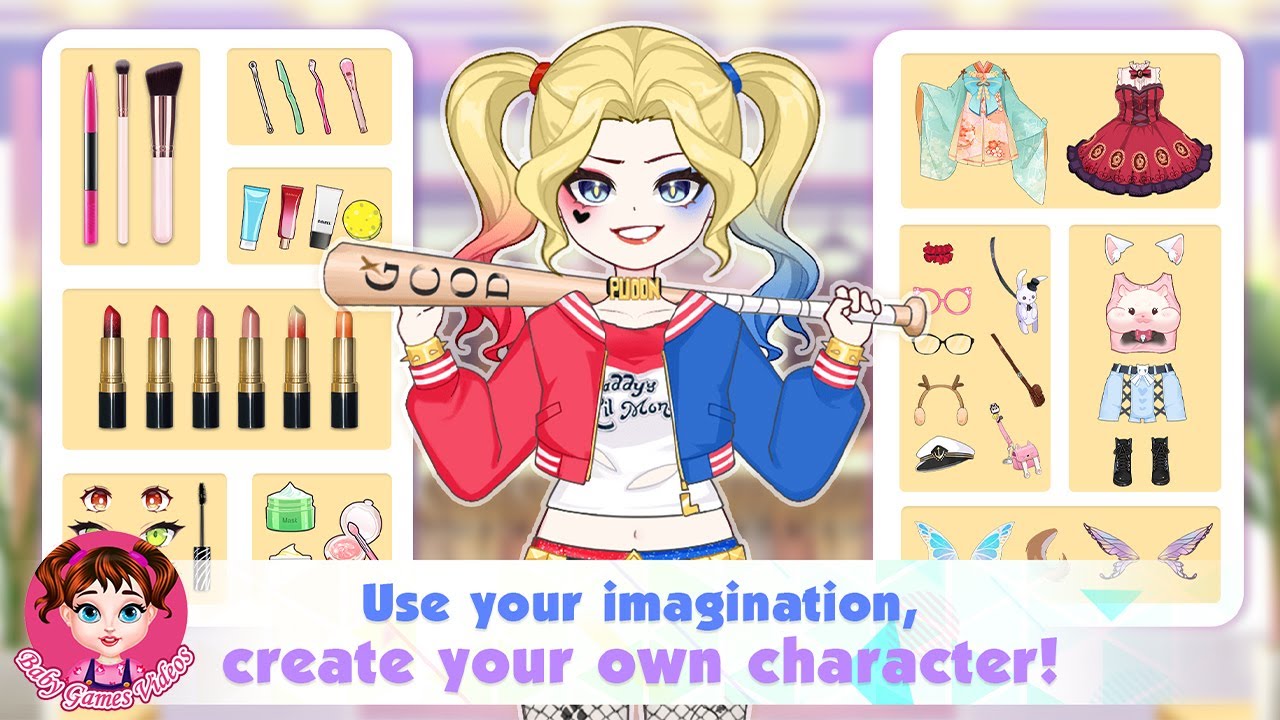 DIY Anime Doll Dress Up - Make Over Games - Baby Games Videos