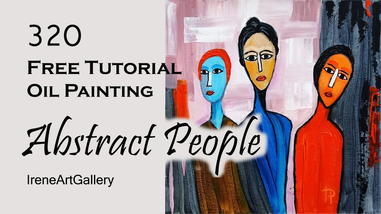 Figurative Art in Oil - Abstract People Painting 320 - Irene Pandin Irene Art Gallery
