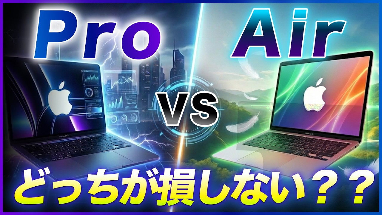 【Macbook ProとAir】動画編集するなら2026年はどっちがよいの？