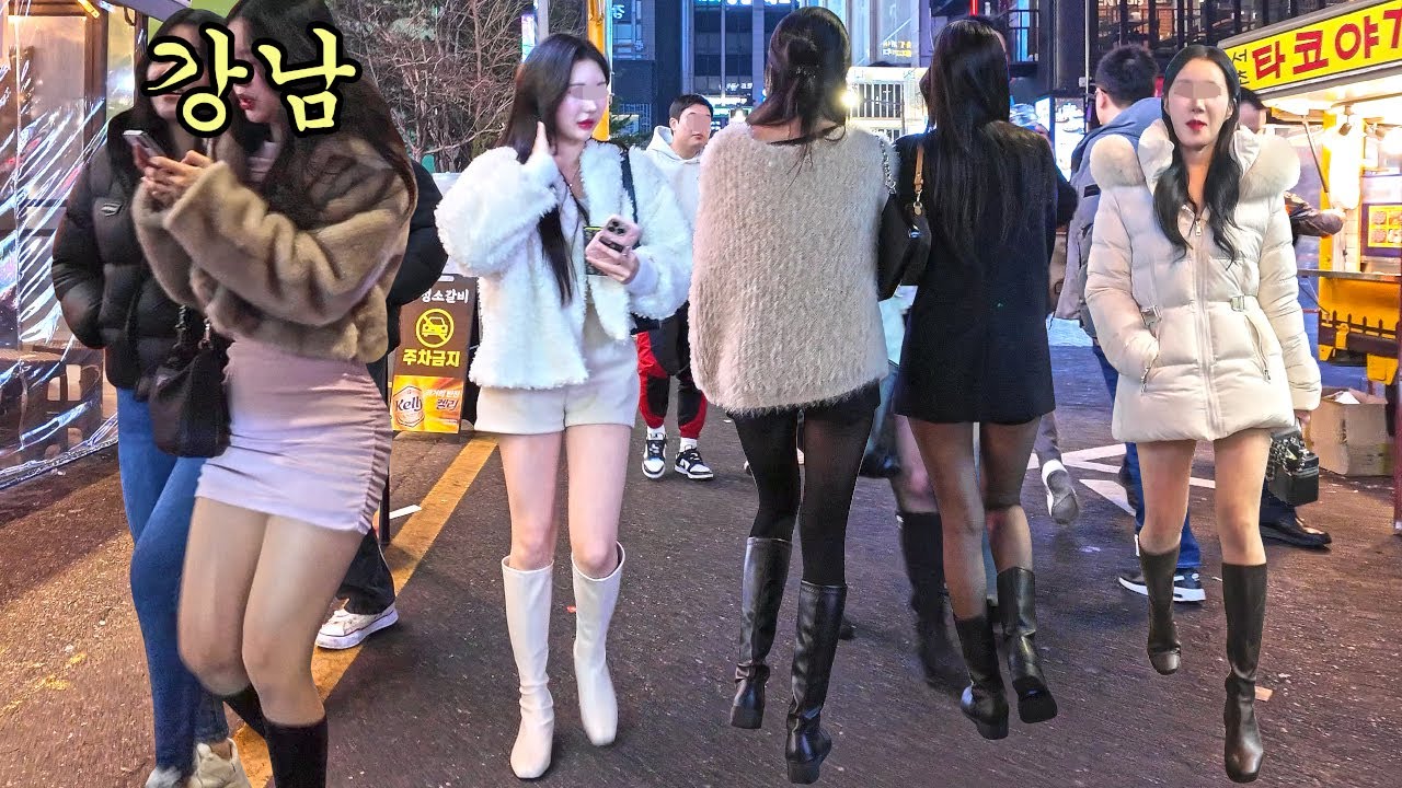 [4K GANGNAM SEOUL🔥🔥🔥] 서울 강남역 클럽 거리에는 언제나 미인들이 많네요 😎😎😎#GANGNAM#SEOUL#KOREA