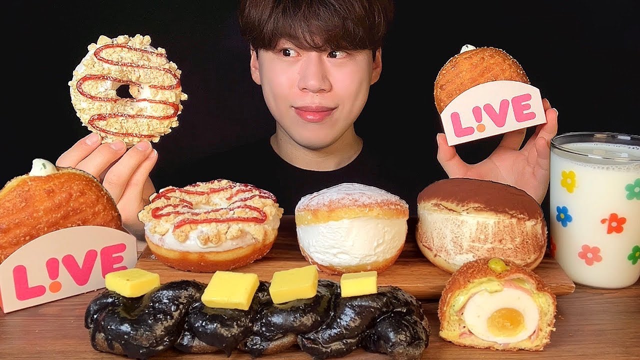 SUB) KOREAN DONUTS MUKBANG ASMR