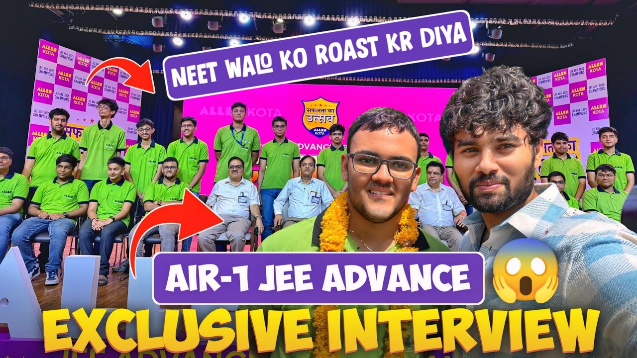 JEE Advanced 2025 AIR 1 Rajit Gupta | Daily Routine, Physics Strategy, NEET Advice & Topper Secrets!