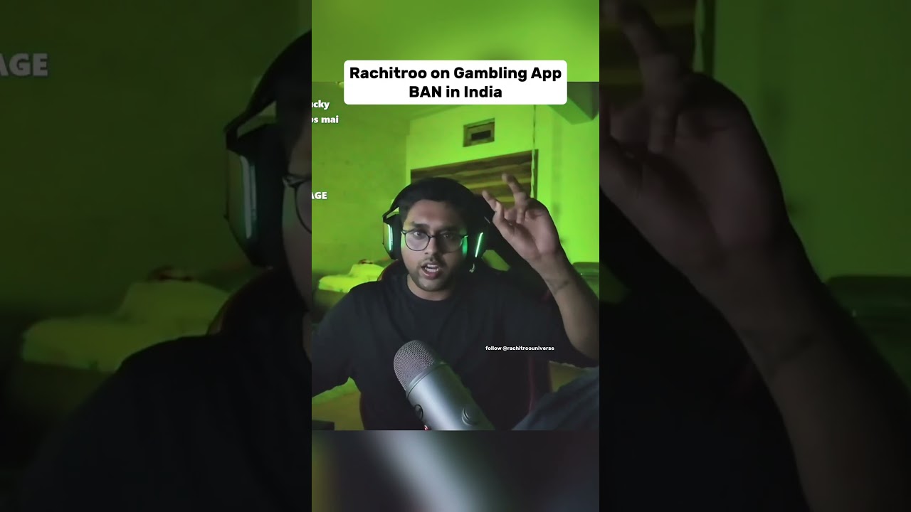 Rachitroo on Gambling App BAN in India #shorts
