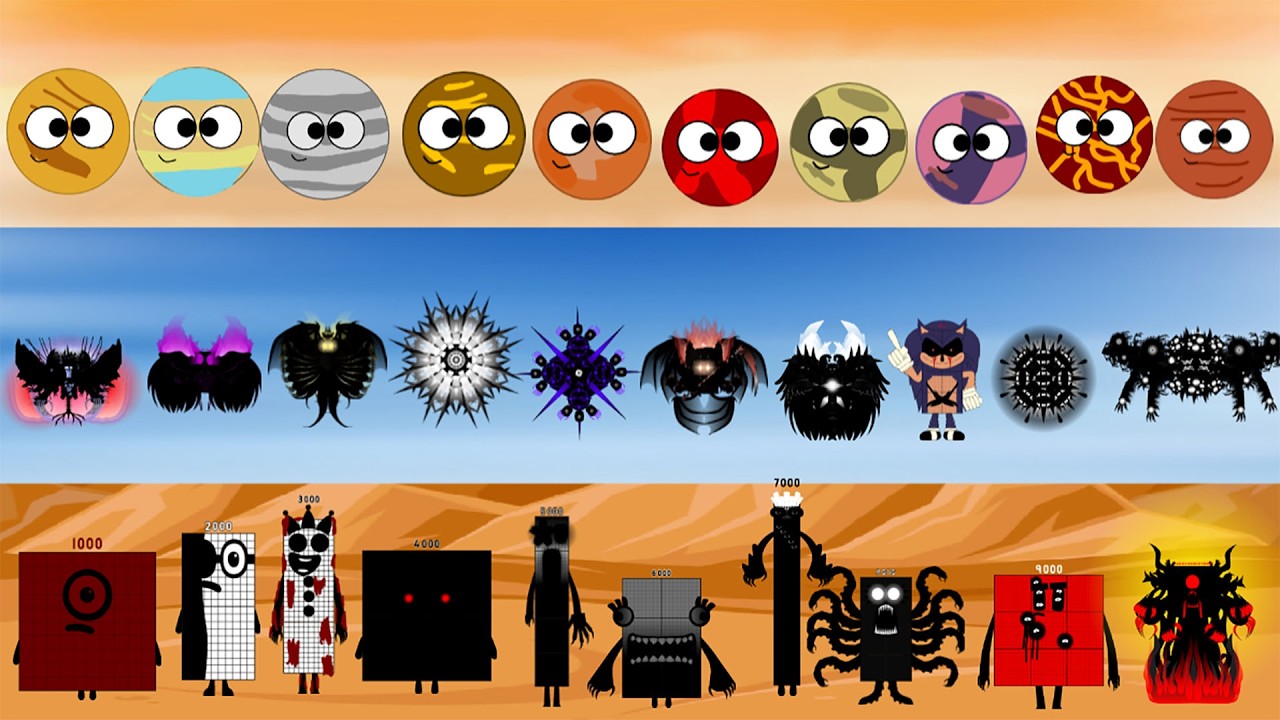 The Battle Numberblocks Band Remastered vs SolarObject Band vs Ultimate Uncannyblocks Band Different