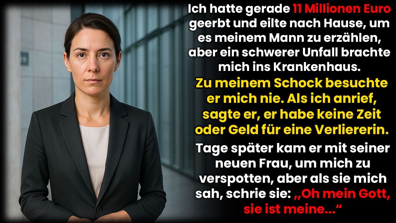 Ich überlebte einen Unfall und erbte 11 Mio. €–als die neue Frau meines Mannes mich sah, schrie sie