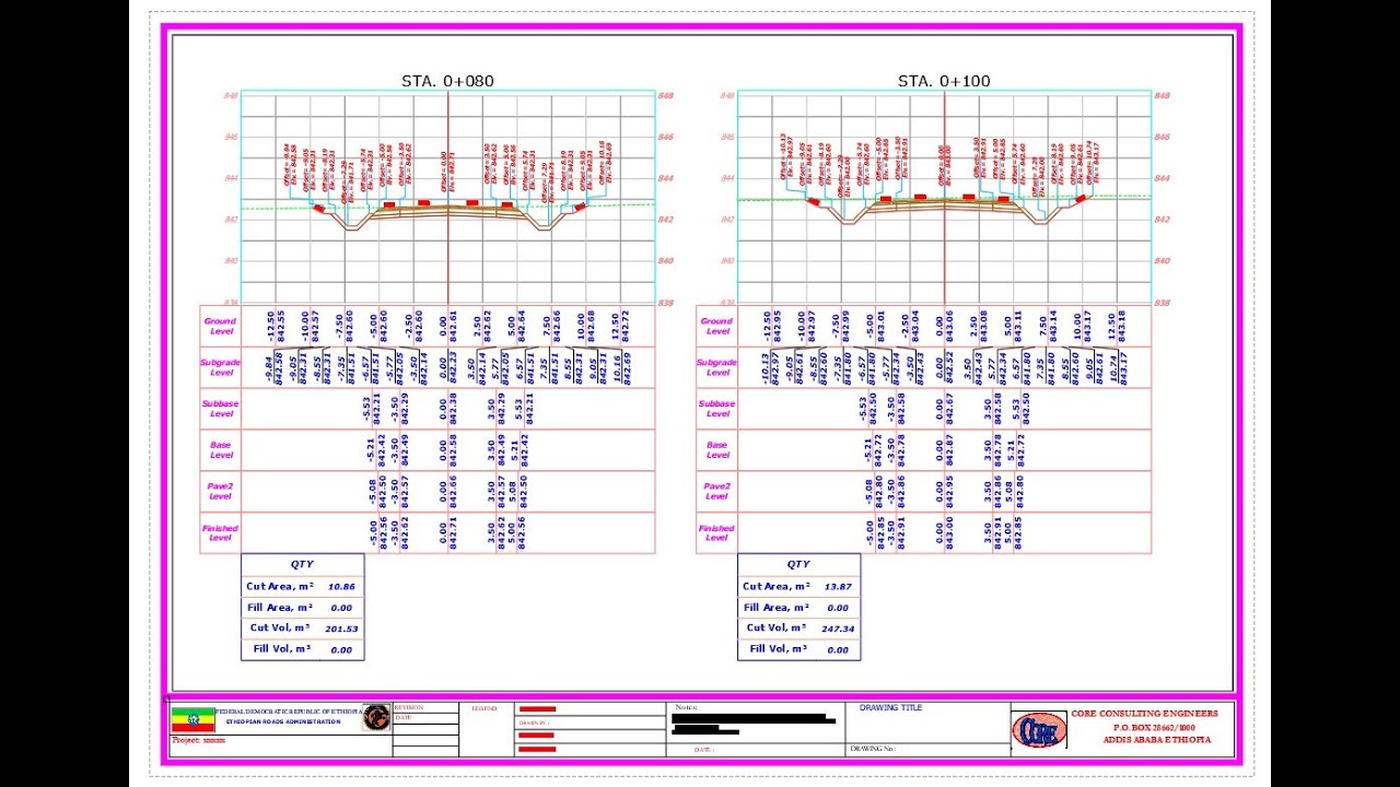 Civil 3D: Multiple Cross section view and cross-section plot plot part 4 of 4