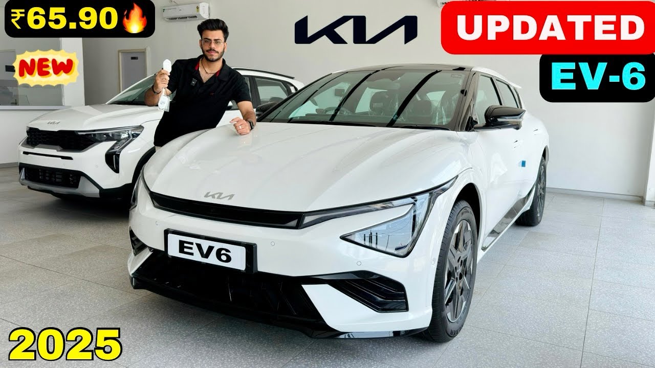 2025 KIA EV6 GT LINE DETAILED REVIEW ✅ 600 KM RANGE ❤️₹65.90 LAKHS😍 KIA EV6 2025 GT