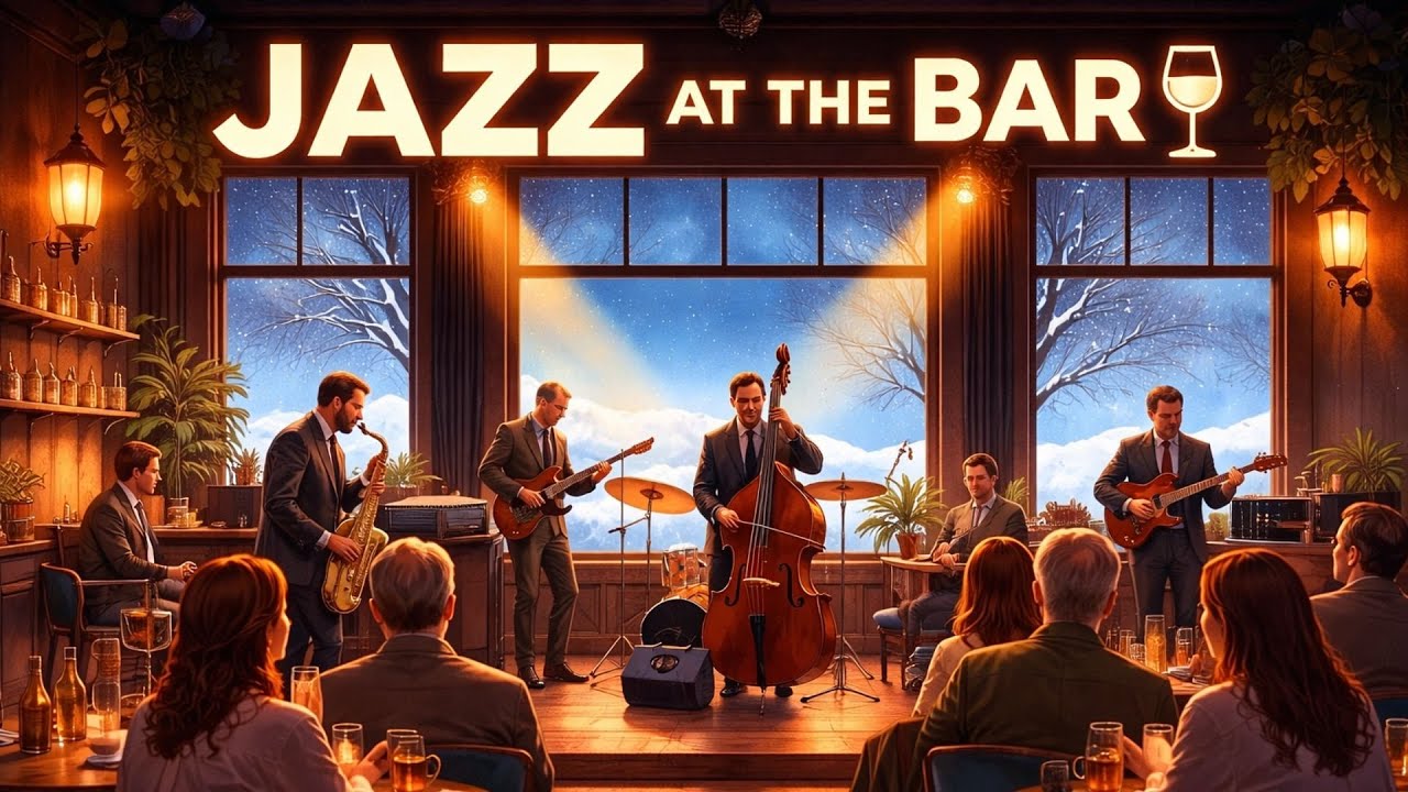4K Jazz At The Bar Midnight Mood
