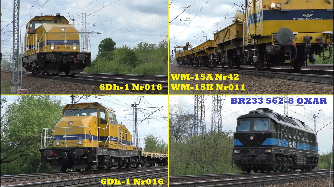 BR233 562-8 OXAR LUDMIŁA 6Dh-1 ALF WM-15A Nr42 WM-15K Nr011 WÓZEK MOTOROWY DREZYNA SKŁAD ROBOCZY