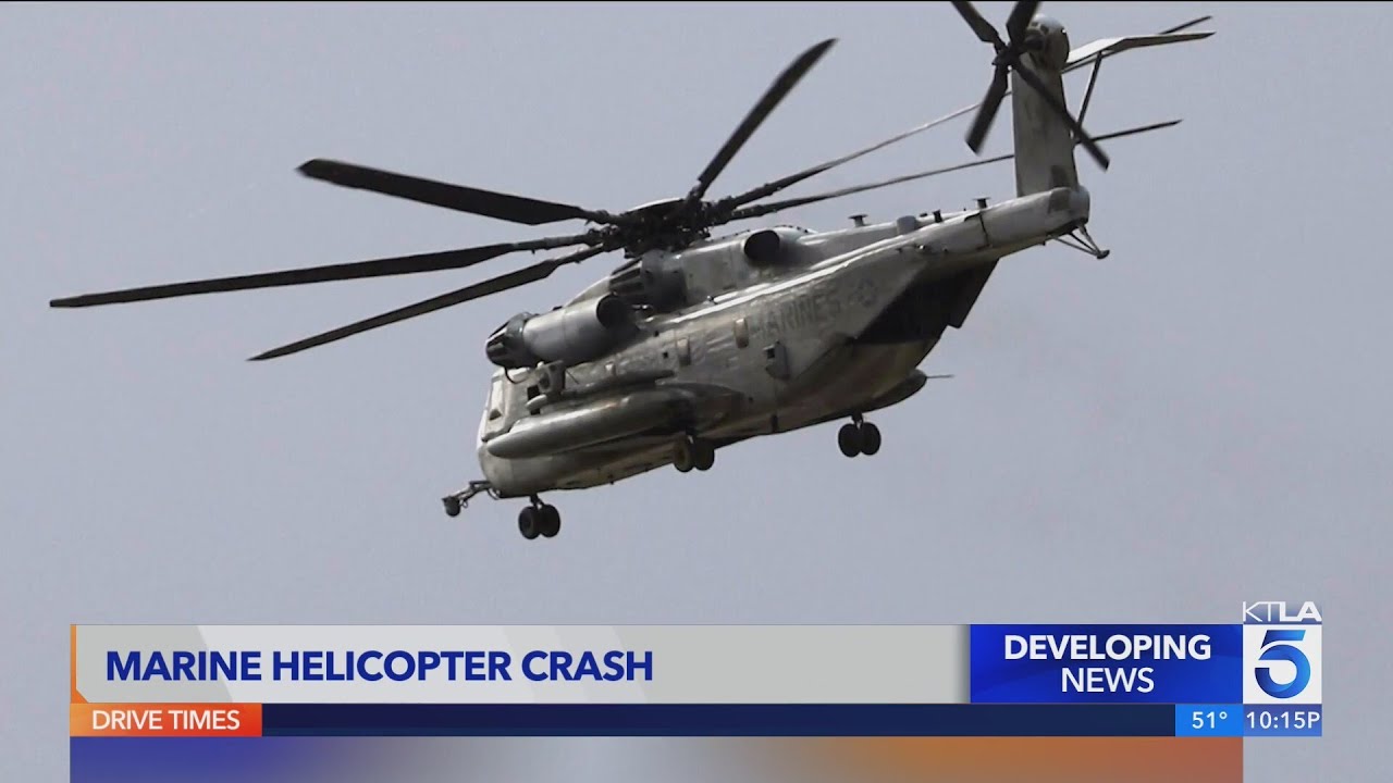 U.S. Marines missing after helicopter crash
