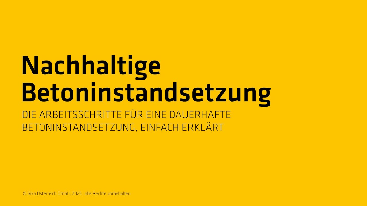 Nachhaltige Betoninstandsetzung