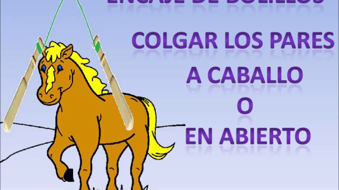 Encaje de bolillos: Como colgar los pares a caballo o en abierto