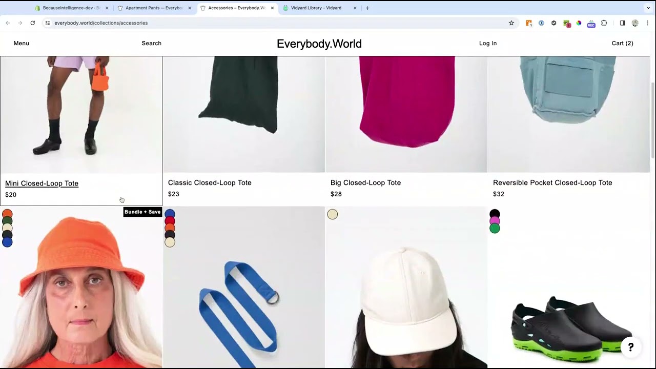 Live site walkthrough of Because + International Shipping