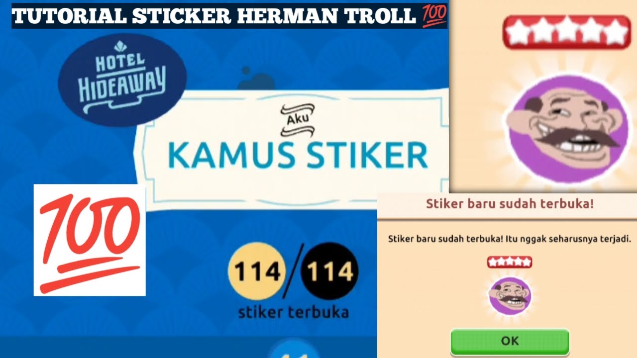 Tutorial sticker Herman troll 💯 / Hotel Hideaway