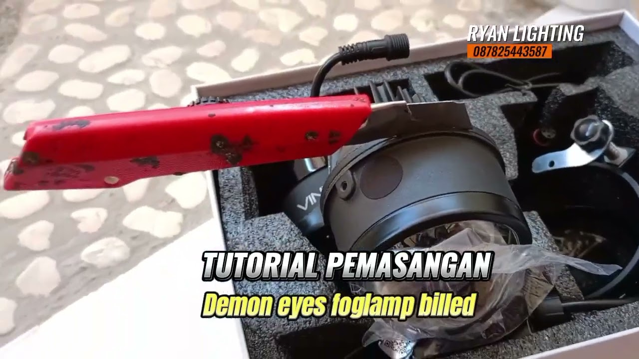 tutorial pemasangan demon eyes billed projector pasti bisa