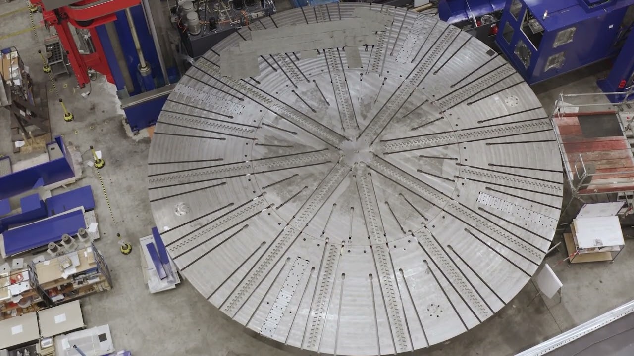 This hybrid mill-turn machine from Starrag is built for large part machining systems