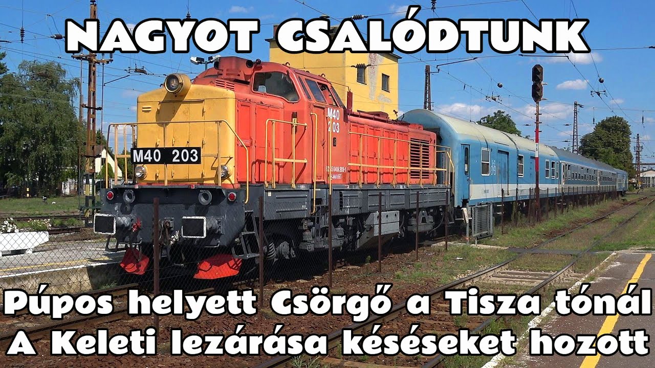 2025.08.26. A Púpos (M40-203) nem bírta, délután már Csörgővel (418-149) ment a Tisza tó sebesvonat