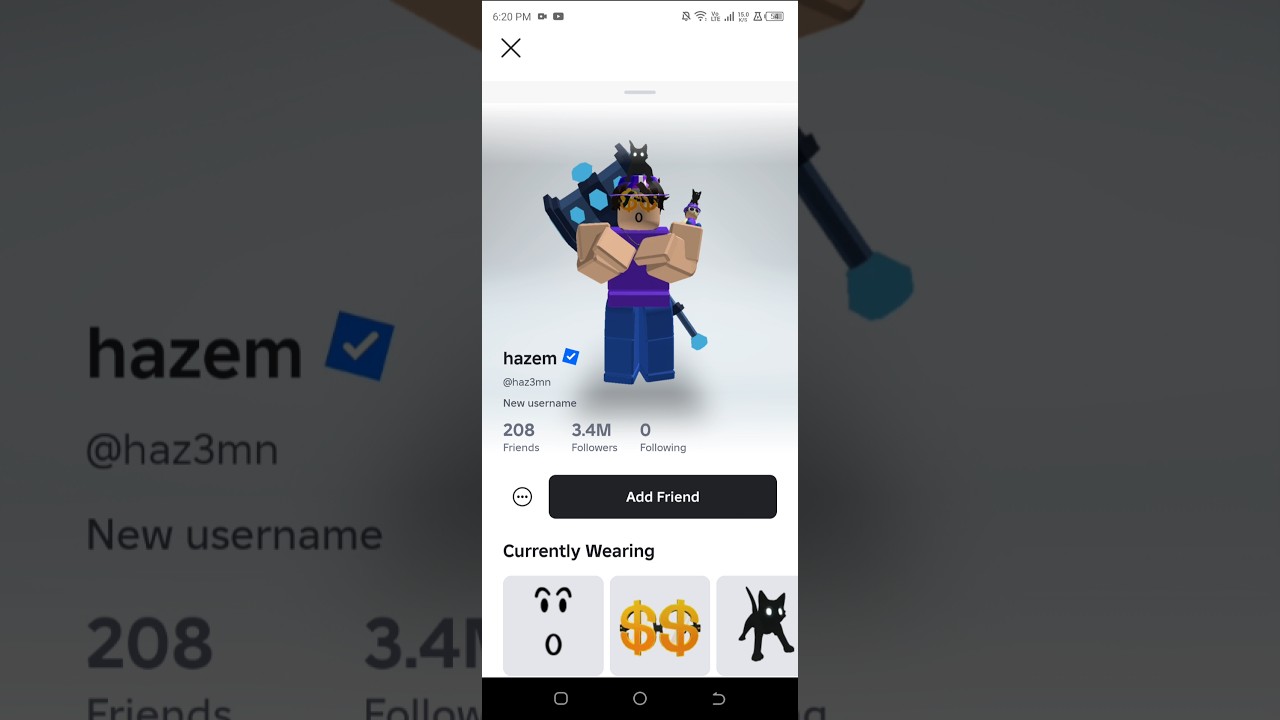 I sent a friend request to hazem #roblox #shorts
