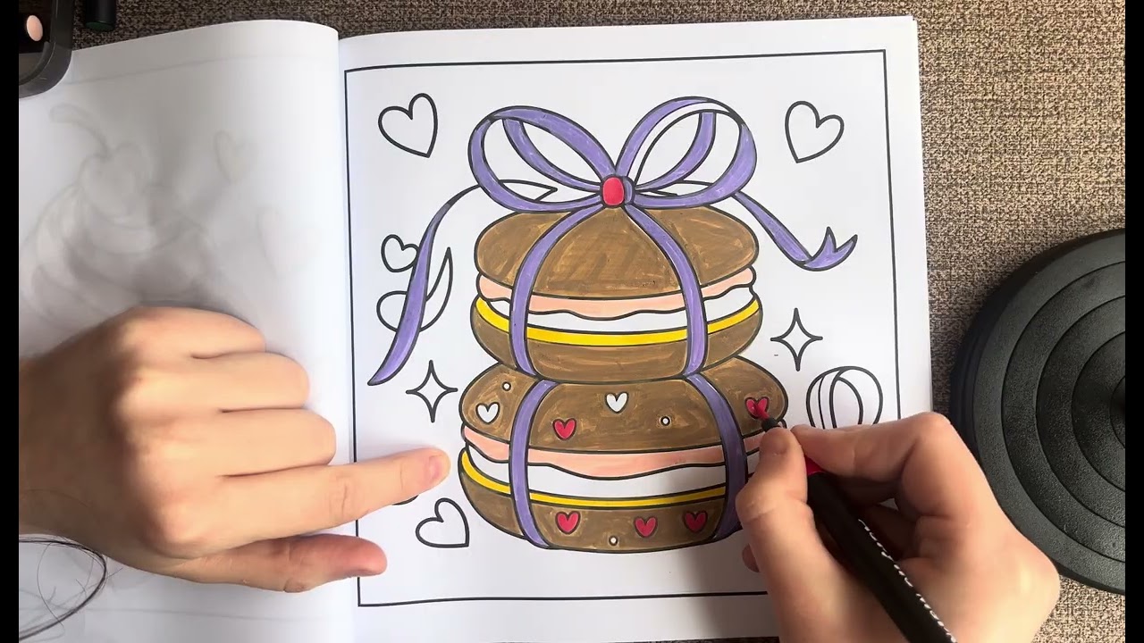 Coloring Macaroons 🍪✨ | Relaxing Art Video