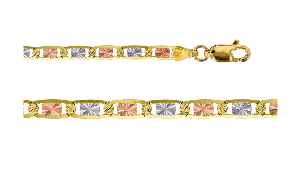 14K Gold Tri-Color 3.55mm 18\