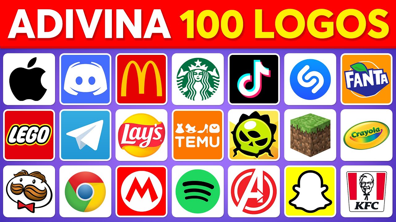 🧠 Adivina 100 Logos en 3 Segundos 🤔👀🧠 | ¿Cuántas Marcas Conoces? ✅