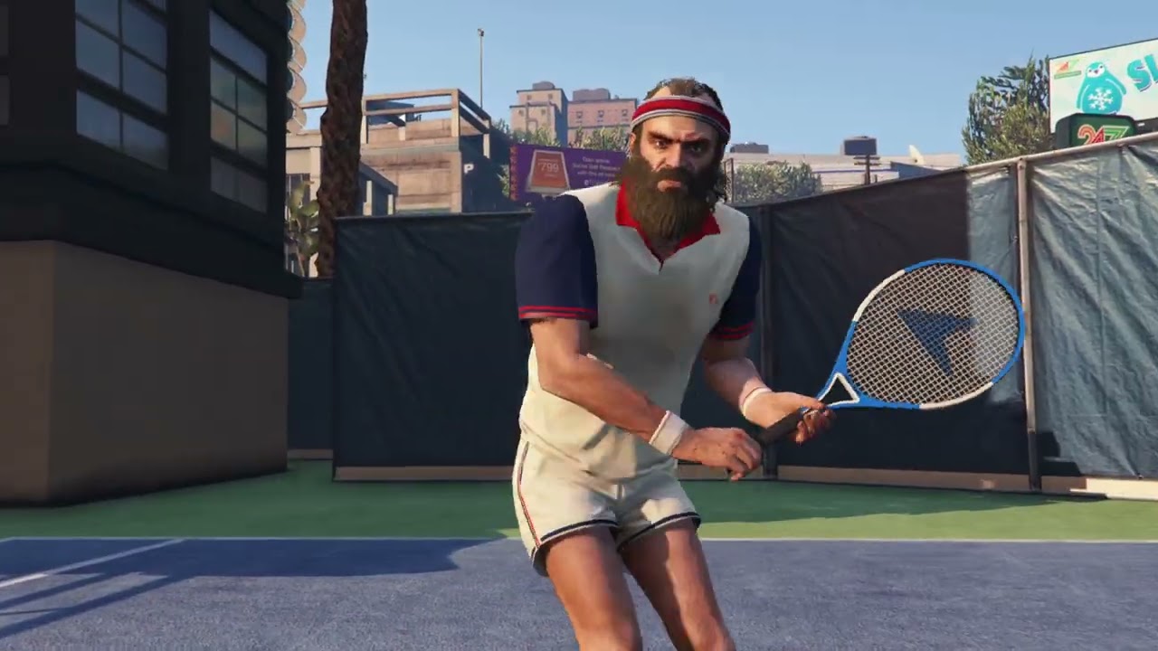 Playing tennis wih Michael