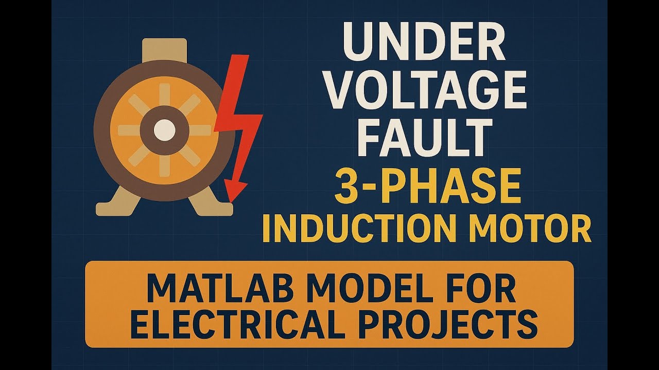 🔧 Under Voltage Fault in 3-Phase Induction Motor | MATLAB Model for Electrical Projects