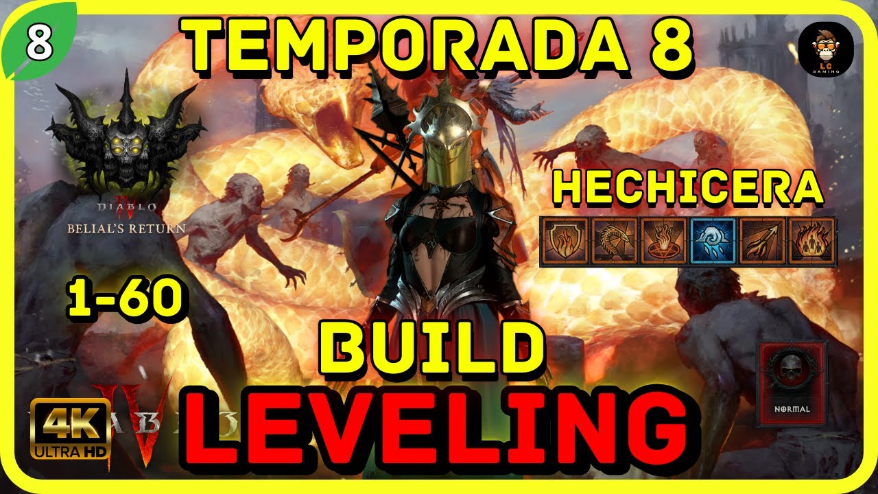 MEJOR BUILD de LEVEO HECHICERA Diablo 4 | RÁPIDO hasta TORMENTO | TEMPORADA 8