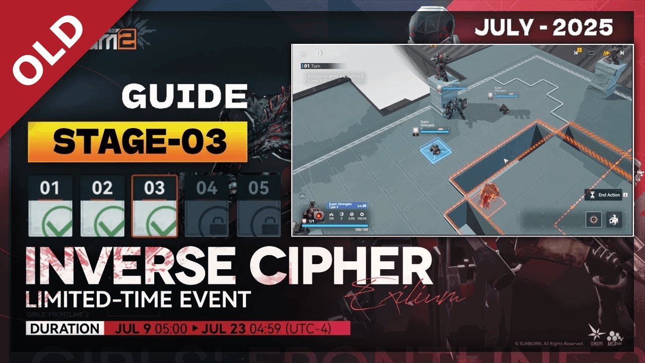*SEASON 5* INVERSE CYPHER STAGE-3 (AP-1-3) SOLUTION | JULY 2025 [ GIRLS' FRONTLINE 2: EXILIUM ]