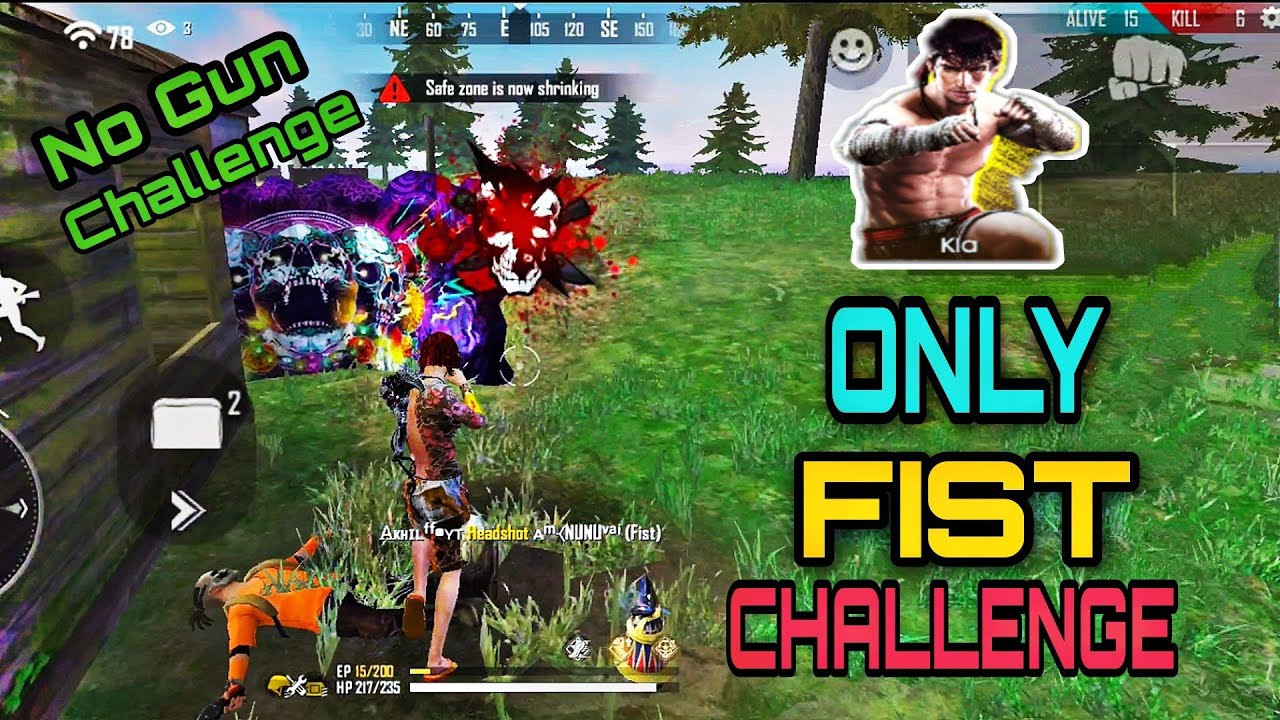 KLA FIST Challenge In Ranked Match (No Gun) വെടി ഇല്ല ഇടി മാത്രം No Gun Challenge Garena Free Fire