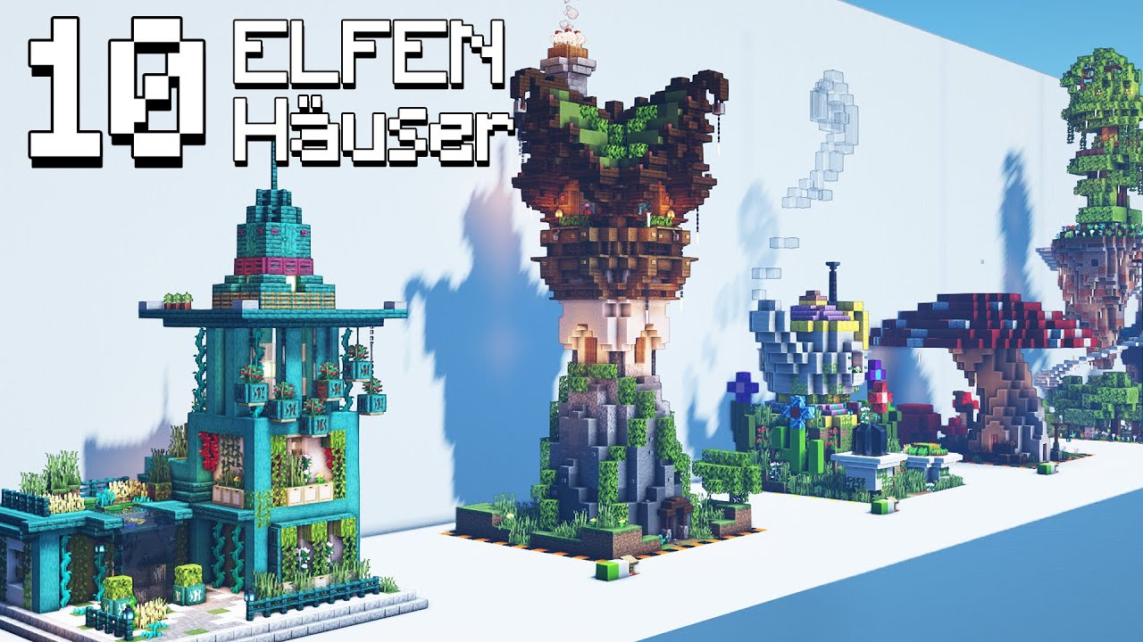 10 Elfenhäuser in Minecraft 🔟 Minecraft Elfisch bauen deutsch