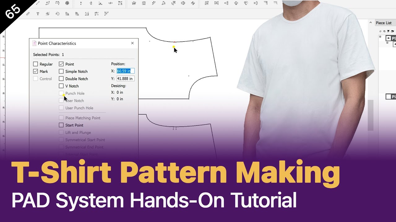 T-Shirt Pattern Drafting with PAD System &ndash; Essential Tools & Menus [PAD System Tutorial]