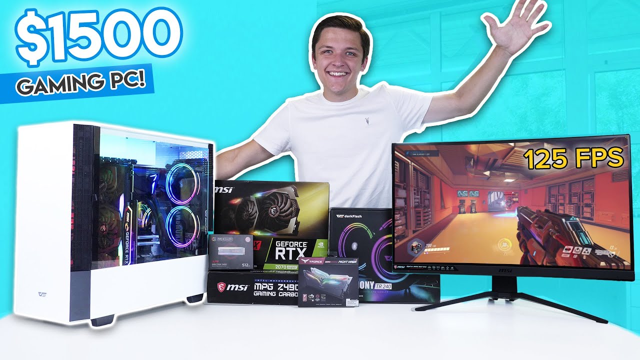 Insane $1500 Gaming PC Build 2020! [RTX 2070 Super w/1440p & 4K Benchmarks!]