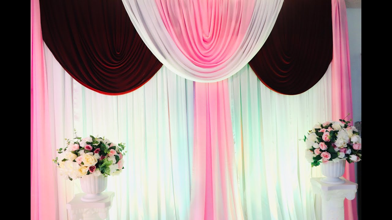 How to make a one crossbar swag backdrop