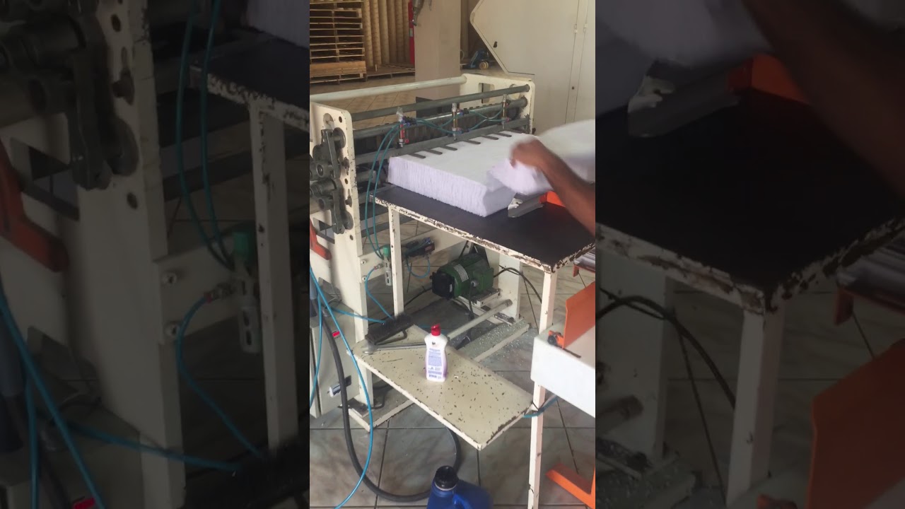 Produção papel toalha interfolha