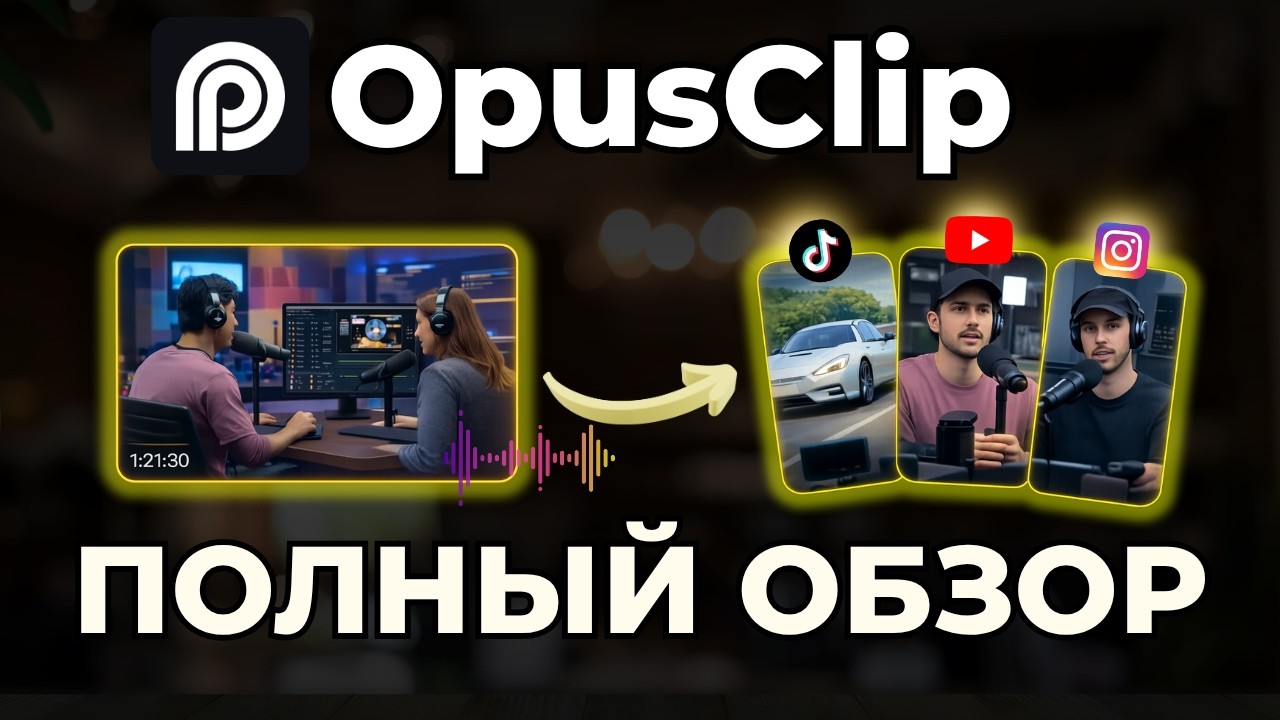 OpusClip — Обзор и Туториал | Как Создавать Короткие Ролики из Видео за 5 Минут