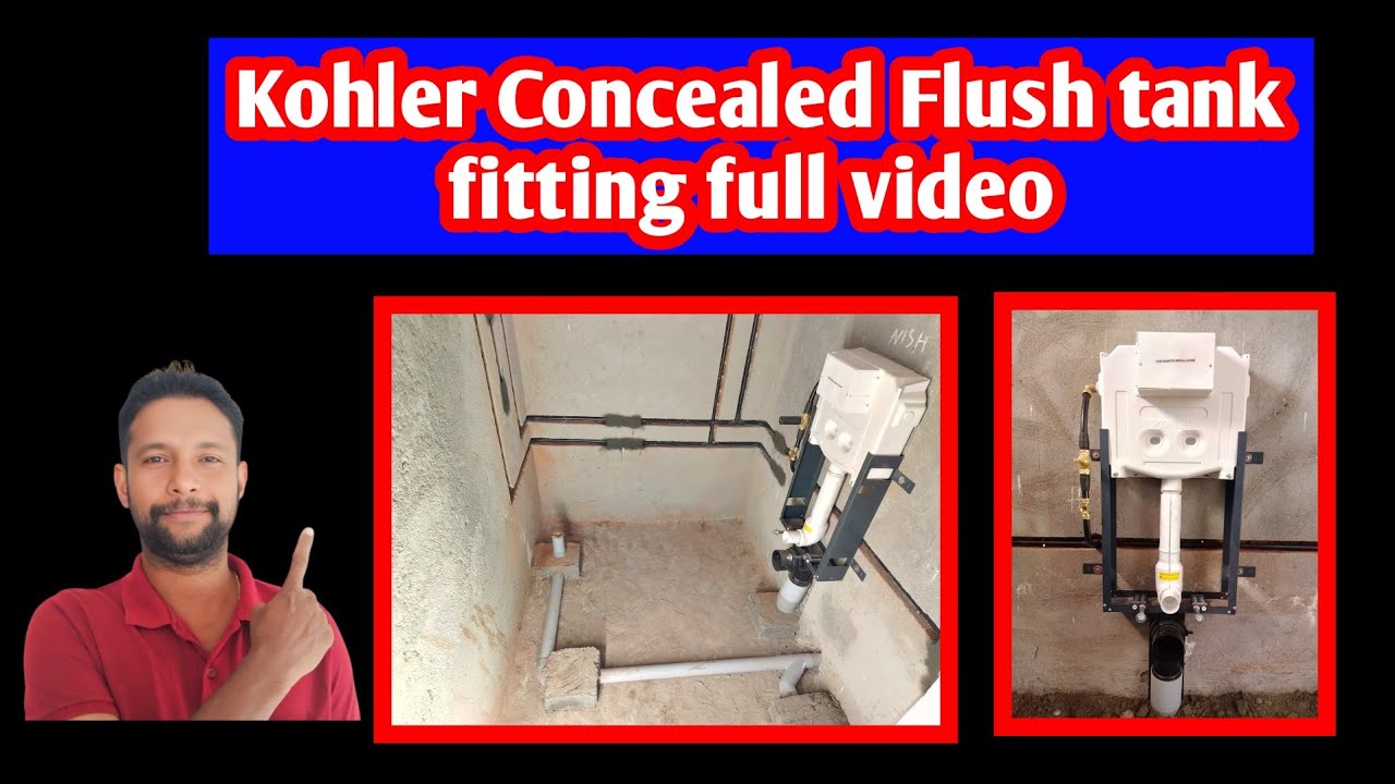 Kohler Concealed Flush tank fitting full video #kohler #concealedflush