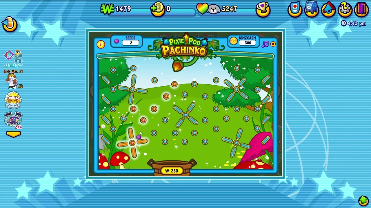 Webkinz: Earning 700W In Pixie Pod Pachinko
