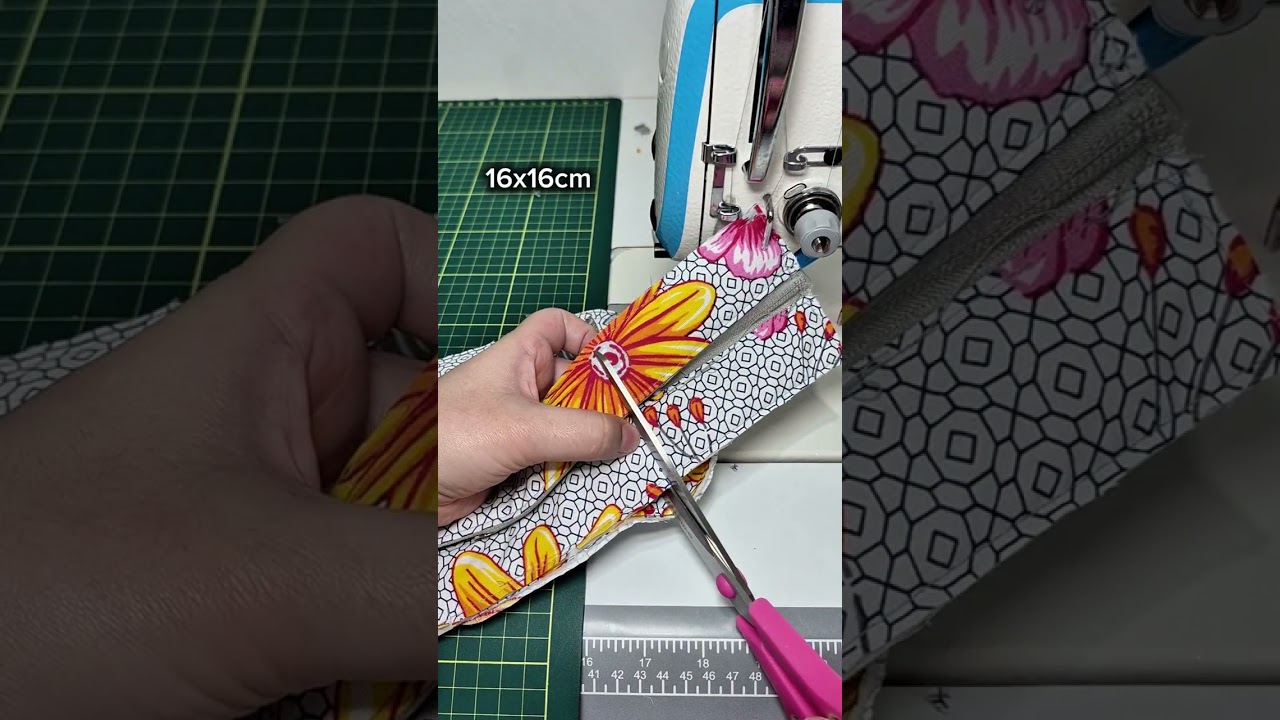 Tutorial de costura 16x16cm Sewing Passo a Passo Costura f&aacute;cil 