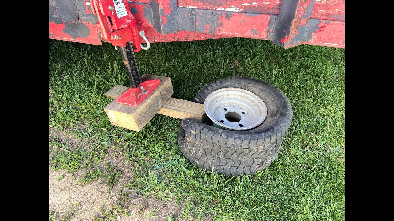 OldGuyDIY 2 Minute Easy Tire Bead Break w Farm Jack, 24" 2x4 Remove Car Truck Mower Rubber Off Wheel