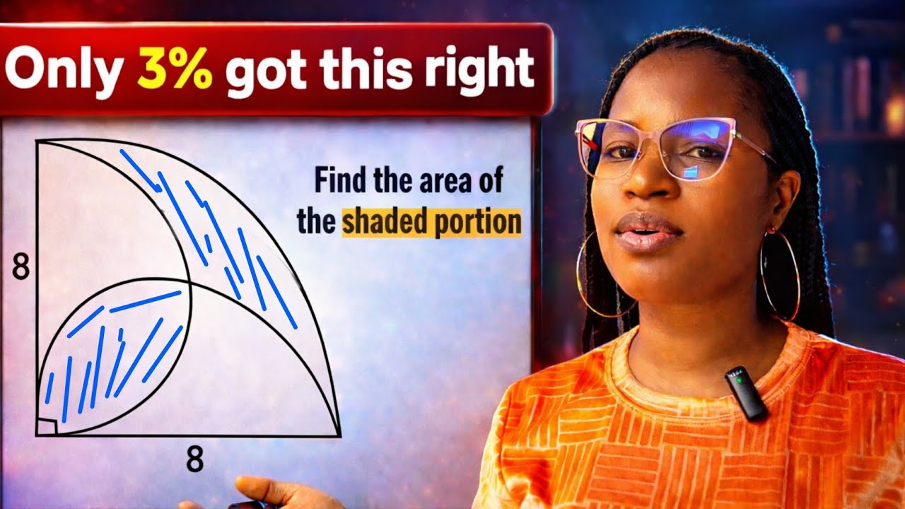 A very Tricky Geometry math question| find the area of the shaded portion.