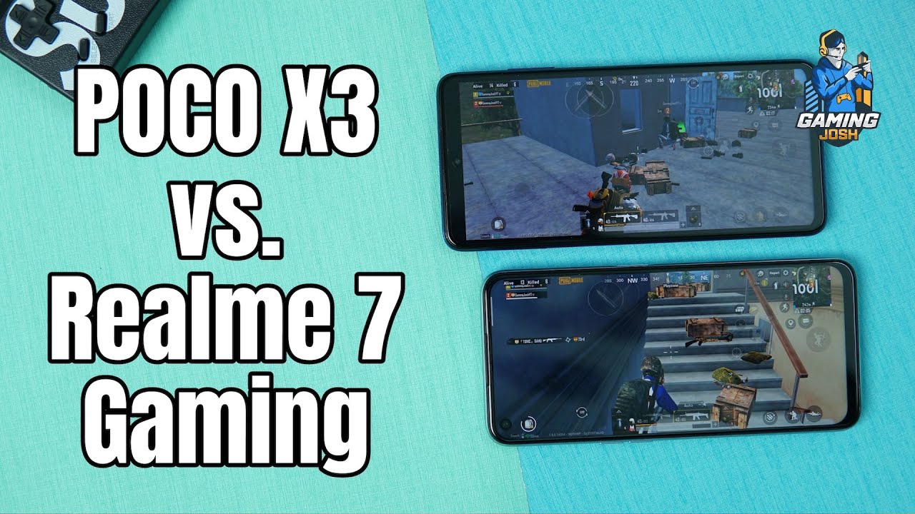 POCO X3 vs Realme 7 PUBG Gaming Comparison, Battery and Heating Test | Gaming Josh