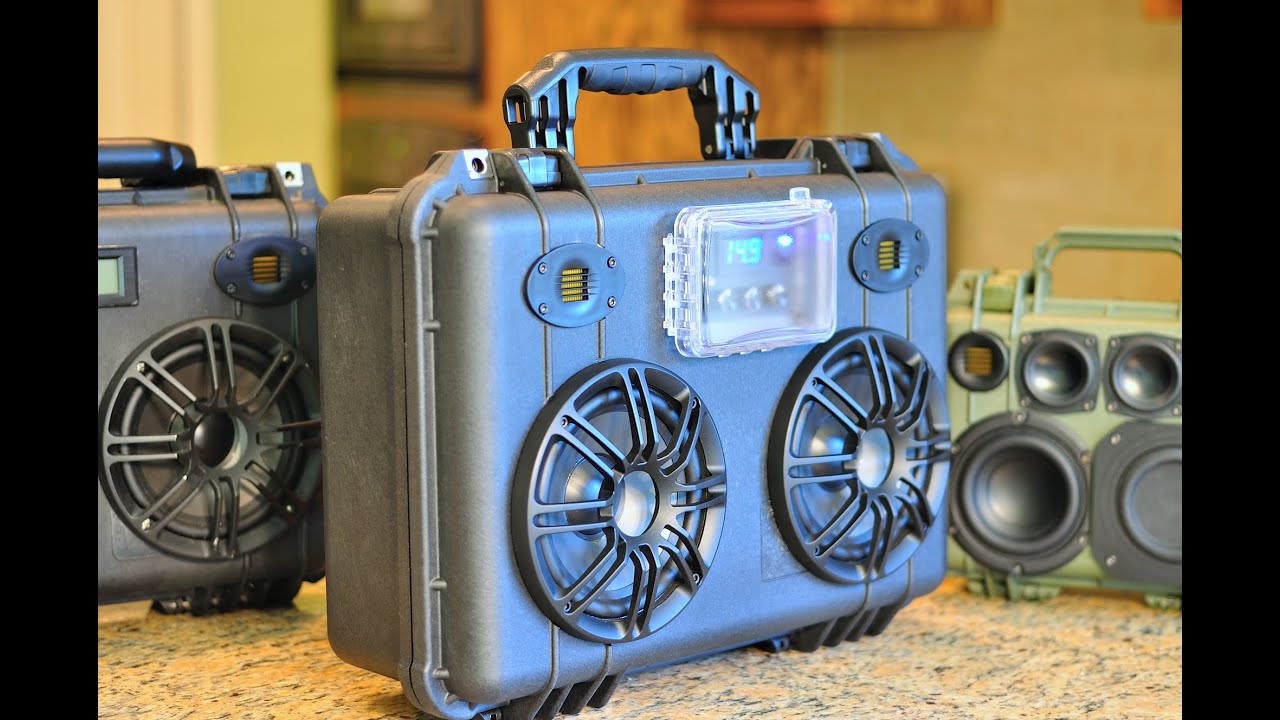 DIY Pelican 1500 Bluetooth BoomBox 50W/ch & 150Whr+ capacity!